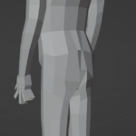 3D model with misshapen buttocks and hands