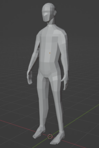 A reasonably humanoid shaped low-poly character